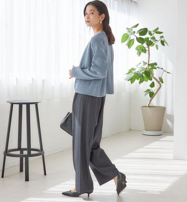 SHIPS for women「〈手洗い可能〉メルティ ウォーム タック ワイド パンツ」|その他|