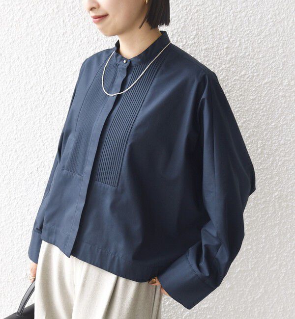 SHIPS for women「〈手洗い可能〉ピンタック ドルマン 長袖 シャツ」|シャツ・ブラウス|