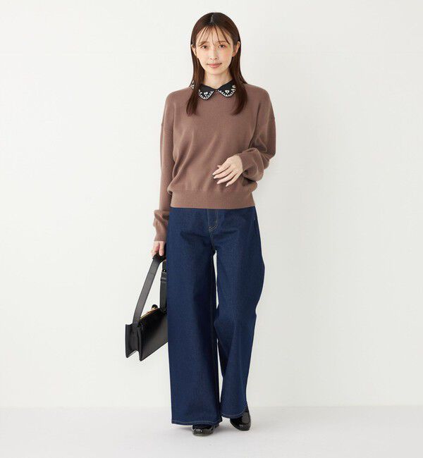 SHIPS Colors 「SHIPS Colors:〈手洗い可能〉ビジュー カラー ニット◇」|ニット・セーター|