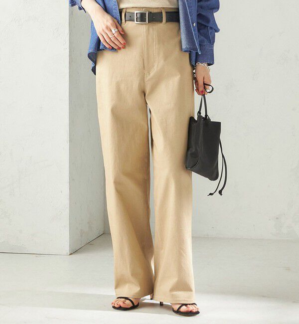 SHIPS for women「〈洗濯機可能〉ストレッチ チノ 硫化染め パンツ」|チノ|