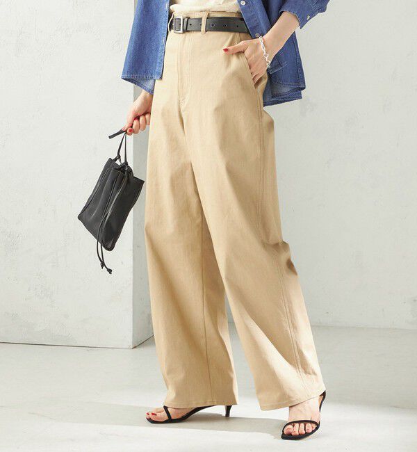 SHIPS for women「〈洗濯機可能〉ストレッチ チノ 硫化染め パンツ」|チノ|