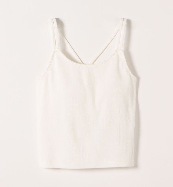 SHIPS any「SHIPS any:〈洗濯機可能〉カップ付き ダブル ストラップ ブラキャミソール」|インナー|ホワイト