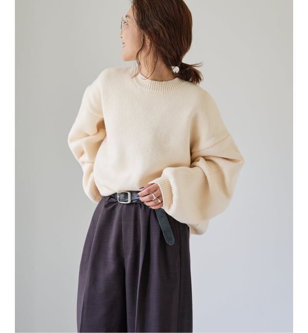 OUTDOOR PRODUCTS Usual Things「5Gバルキーコットンクルーネックニットプルオーバー」|ニット・セーター|ナチュラル