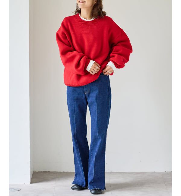 OUTDOOR PRODUCTS Usual Things「5Gバルキーコットンクルーネックニットプルオーバー」|ニット・セーター|