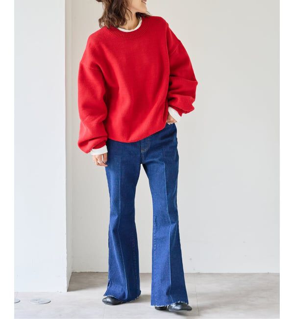 OUTDOOR PRODUCTS Usual Things「5Gバルキーコットンクルーネックニットプルオーバー」|ニット・セーター|