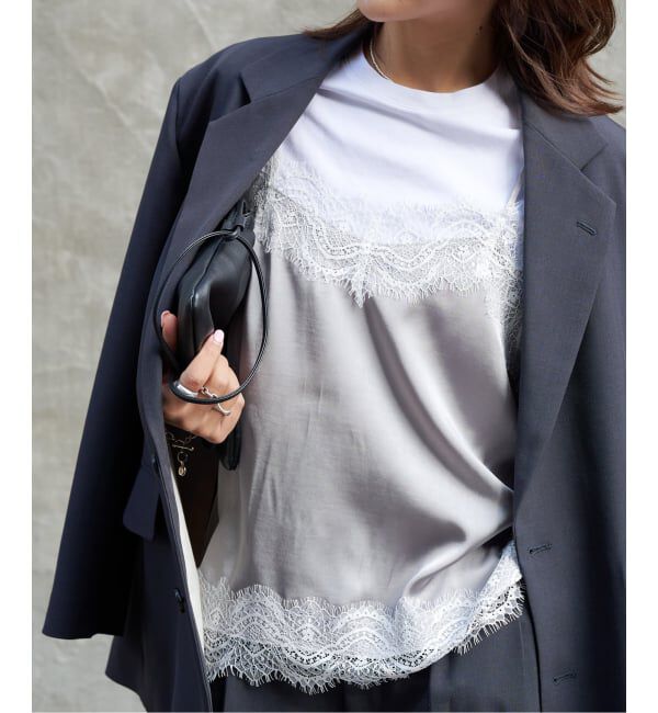 OUTDOOR PRODUCTS Usual Things「≪予約≫サテンレースキャミソール」|キャミソール|