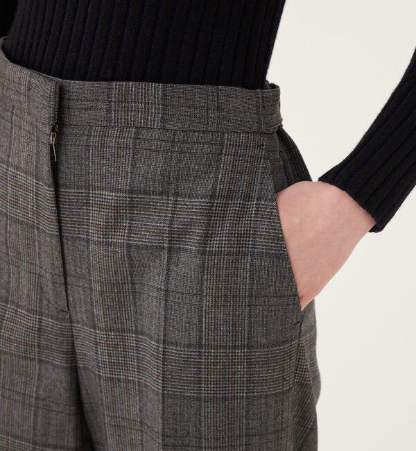 DES PRES「フランネルウールストレッチ セミワイドパンツ」|スラックス|