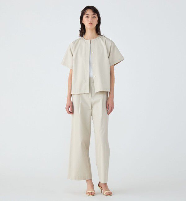 TOMORROWLAND collection「コットンギャバジン タックワイドパンツ」|その他|