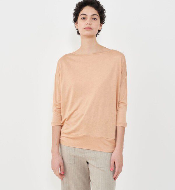 GALERIE VIE「バンブーレーヨン ボートネックTシャツ」|Tシャツ・カットソー|