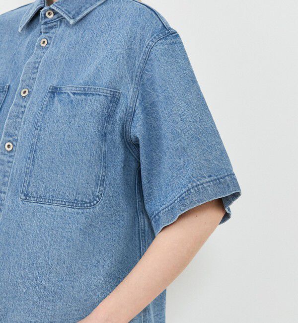 GALERIE VIE「ハイツイストデニム オーバーシャツ」|シャツ・ブラウス|