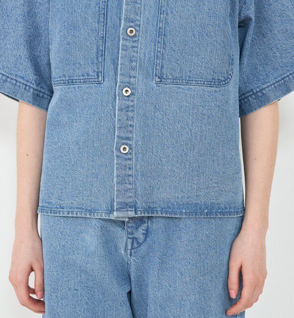 GALERIE VIE「ハイツイストデニム オーバーシャツ」|シャツ・ブラウス|