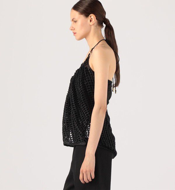 DES PRES「メッシュホイルプリント ホルターネックトップス」|キャミソール|