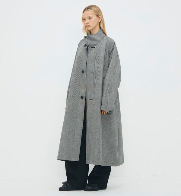 CABaN「ウールギャバジン ガンクラブチェックスタンドカラーコート」|その他|