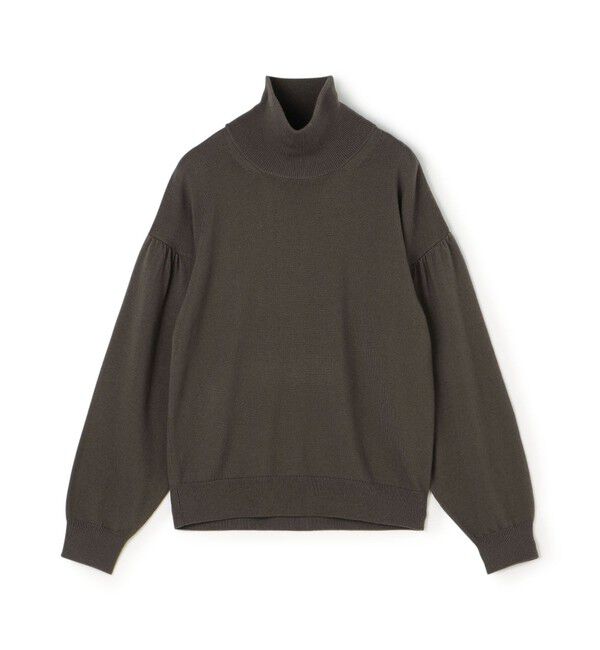 Ballsey「エクストラファインウール ギャザースリーブプルオーバー」|ニット・セーター|57 カーキ