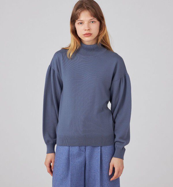 Ballsey「エクストラファインウール ギャザースリーブプルオーバー」|ニット・セーター|