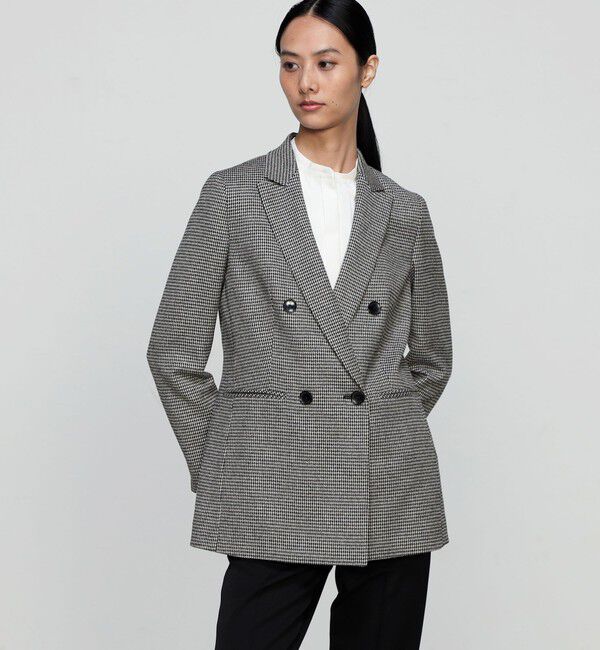 TOMORROWLAND collection「シックシェファード ダブルブレストジャケット」|テーラードジャケット|