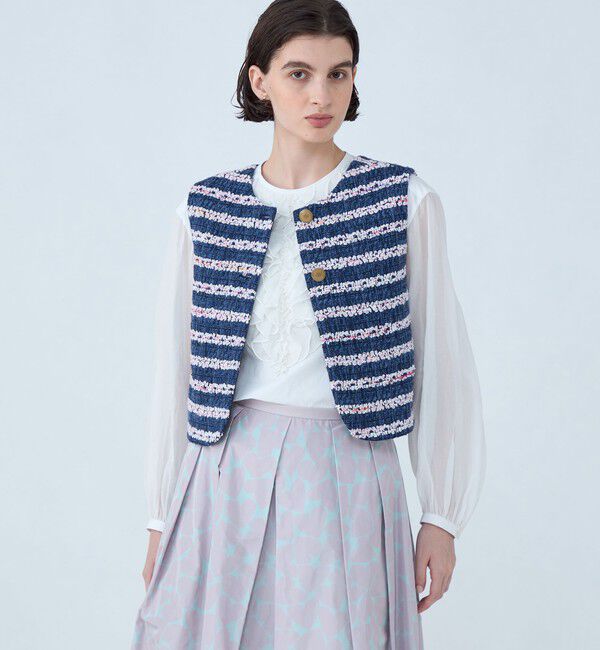 TOMORROWLAND collection「フルールボーダー フロンタブルジレ」|ベスト・ジレ|