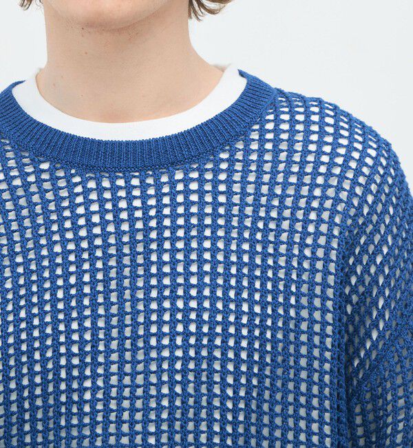 CABaN「CABaN コットンメッシュ クルーネックプルオーバー」|ニット・セーター|