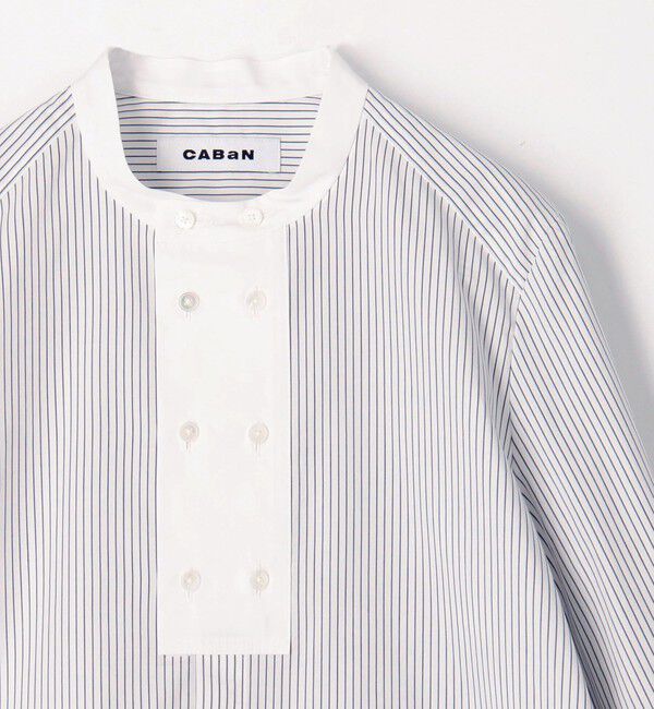 CABaN「コットンブロードコンビ ダブルボタンシャツ」|シャツ・ブラウス|
