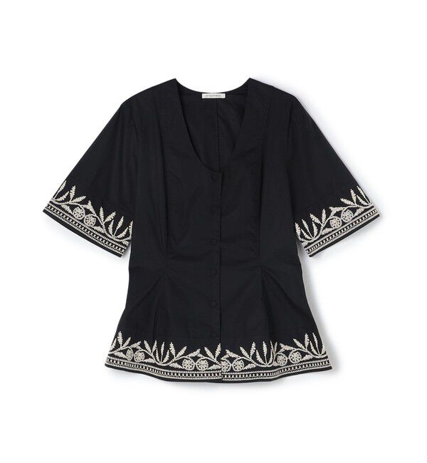 TOMORROWLAND GOODS「BY MALENE BIRGER MERLINA エンブロイダリーブラウス」|シャツ・ブラウス|19 ブラック