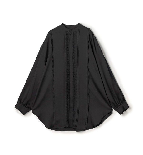 Edition「ジョーゼットレース オーバーサイズドシャツ」|シャツ・ブラウス|19 ブラック