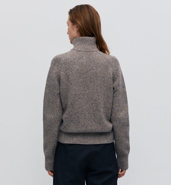 BACCA「ウールナイロンメランジ ジップアッププルオーバー」|ニット・セーター|