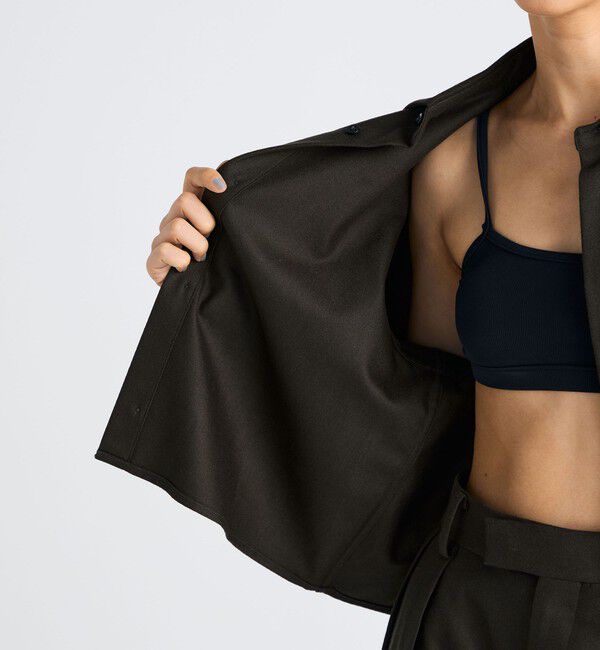 Edition「ウールメルトンポプリン クロップドシャツ」|シャツ・ブラウス|