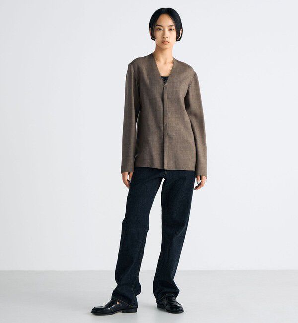 Edition「ウールビエラ Vネックシャツ」|シャツ・ブラウス|