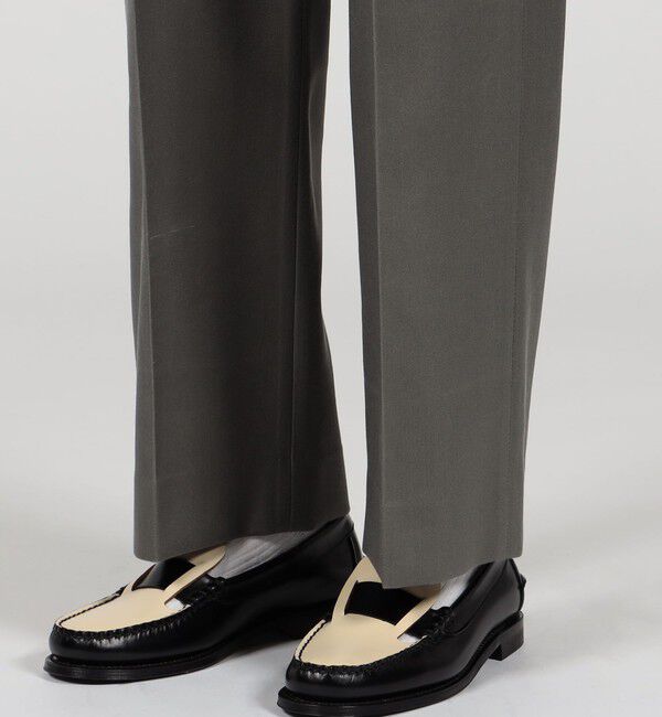 TOMORROWLAND MENS「コットンレーヨン 2プリーツ ワイドストレート バレルパンツ」|スラックス|