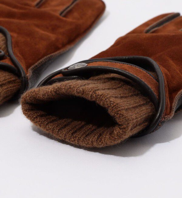 TOMORROWLAND GOODS「MAZZOLENI カシミヤライニング ラムスキンヌバック&times;ディアスキンコンビグローブ」|手袋|