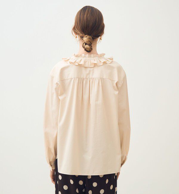 TOMORROWLAND collection「ライトモールスキン ラッフルブラウス」|シャツ・ブラウス|