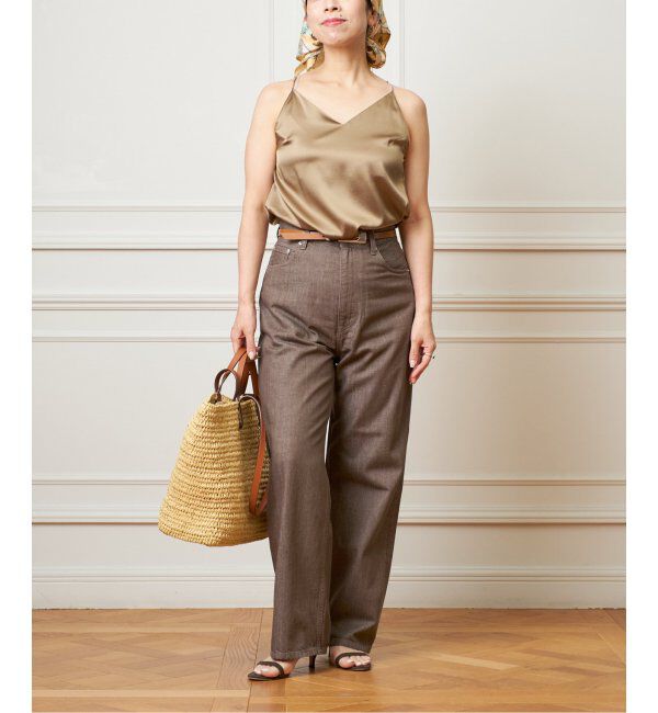 IENA LA BOUCLE「IENA LA BOUCLE ストレートカラーデニムパンツ」|デニム|