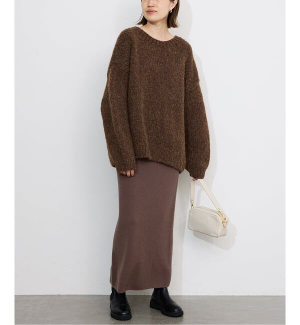 SLOBE IENA「《セットアップ対応可/追加》ウォッシャブルスムースニットスカート」|スカート|