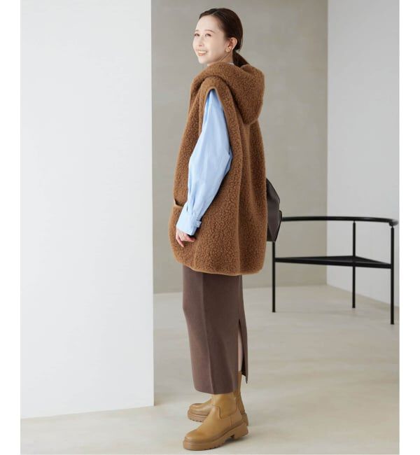 SLOBE IENA「《セットアップ対応可/追加》ウォッシャブルスムースニットスカート」|スカート|