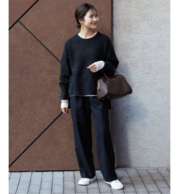 SLOBE IENA「《3サイズ展開/WEB限定/追加2》ウール混ドロストイージースラックス」|スラックス|