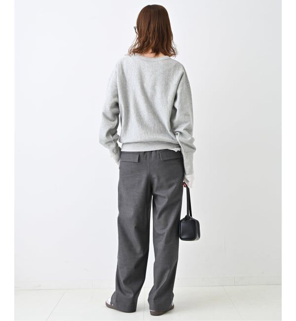 SLOBE IENA「《3サイズ展開/WEB限定/追加2》ウール混ドロストイージースラックス」|スラックス|