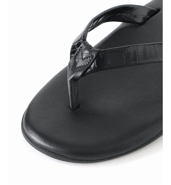 EDIFICE「ISLAND SLIPPER(アイランドスリッパ) 別注クロコ ナローストラップサンダル」|サンダル|