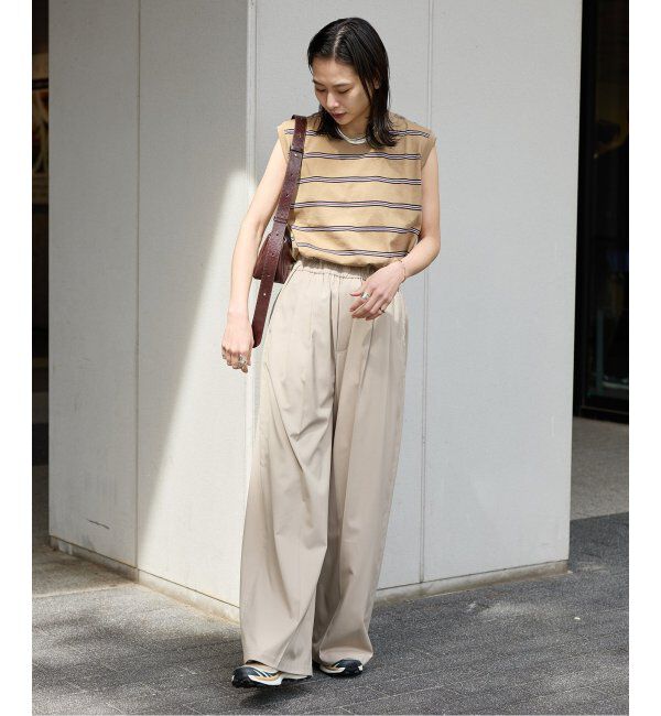 JOURNAL STANDARD「《追加4》汗ジミ防止天竺ボーダーノースリーブ」|Tシャツ・カットソー|