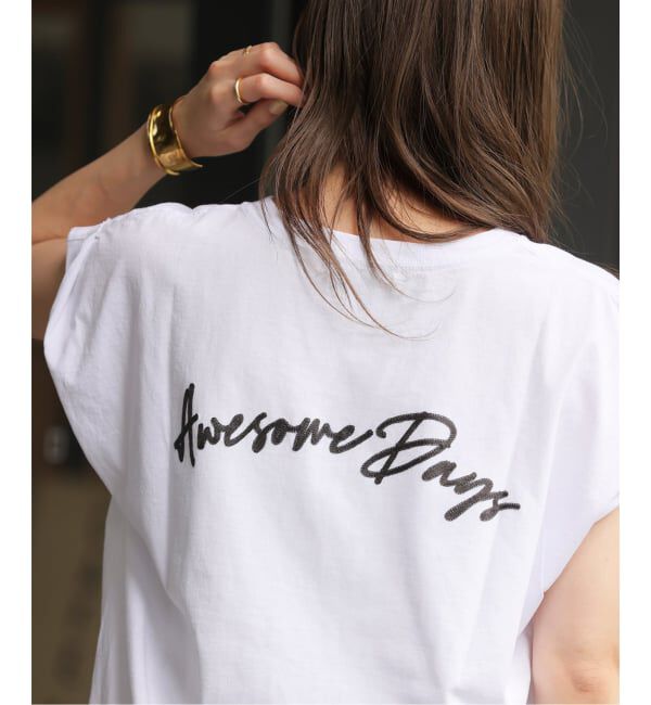 JOURNAL STANDARD relume「《追加3》刺繍ロゴフレンチTEE」|Tシャツ・カットソー|ホワイト A