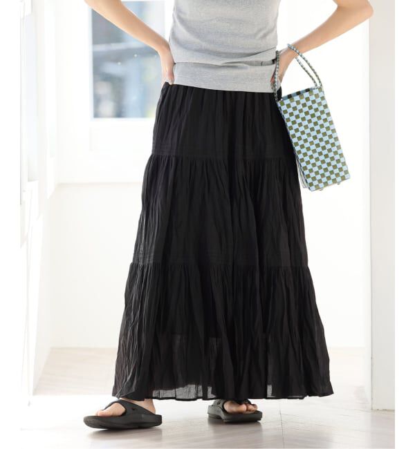 JOURNAL STANDARD relume「《WEB限定追加》コットンボイルクリンクルティアードスカート」|スカート|