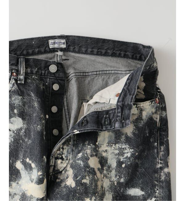 J.S.Homestead「J.S.Homestead / ブラッシュ ペイント 5ポケット ワイド デニム」|デニム|