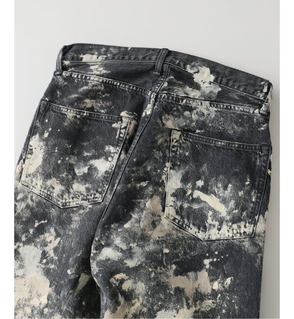 J.S.Homestead「J.S.Homestead / ブラッシュ ペイント 5ポケット ワイド デニム」|デニム|