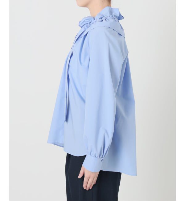  「【洗える】フリルカラーブラウス」|シャツ・ブラウス|