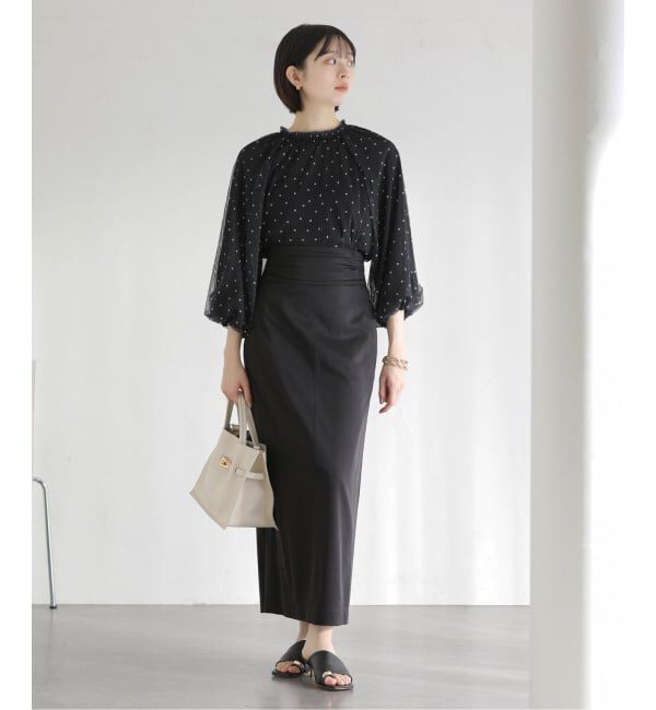  「【洗える】2wayチュールプリーツブラウス」|シャツ・ブラウス|