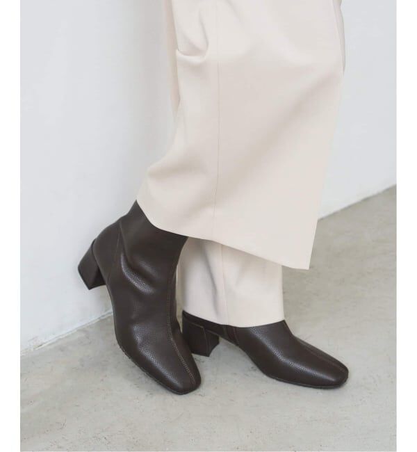  「《追加3》5cmスクエアフィットショートブーツ」|ショートブーツ|