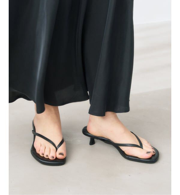  「《予約》3.5cmトングサンダル」|サンダル|ブラック A