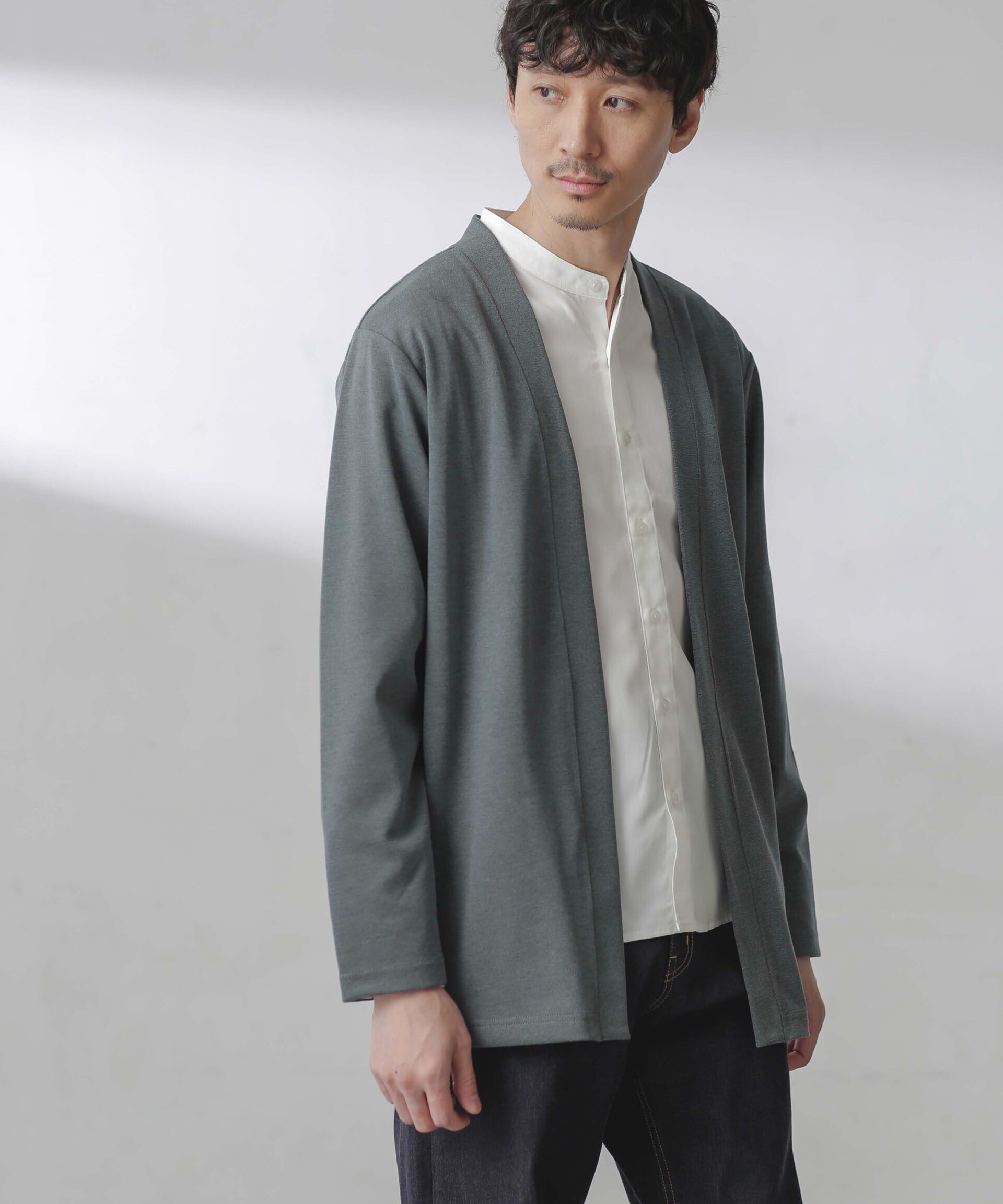 nano･universe「ダブルジャージー着流しカーディガン 24AW」|Tシャツ・カットソー|