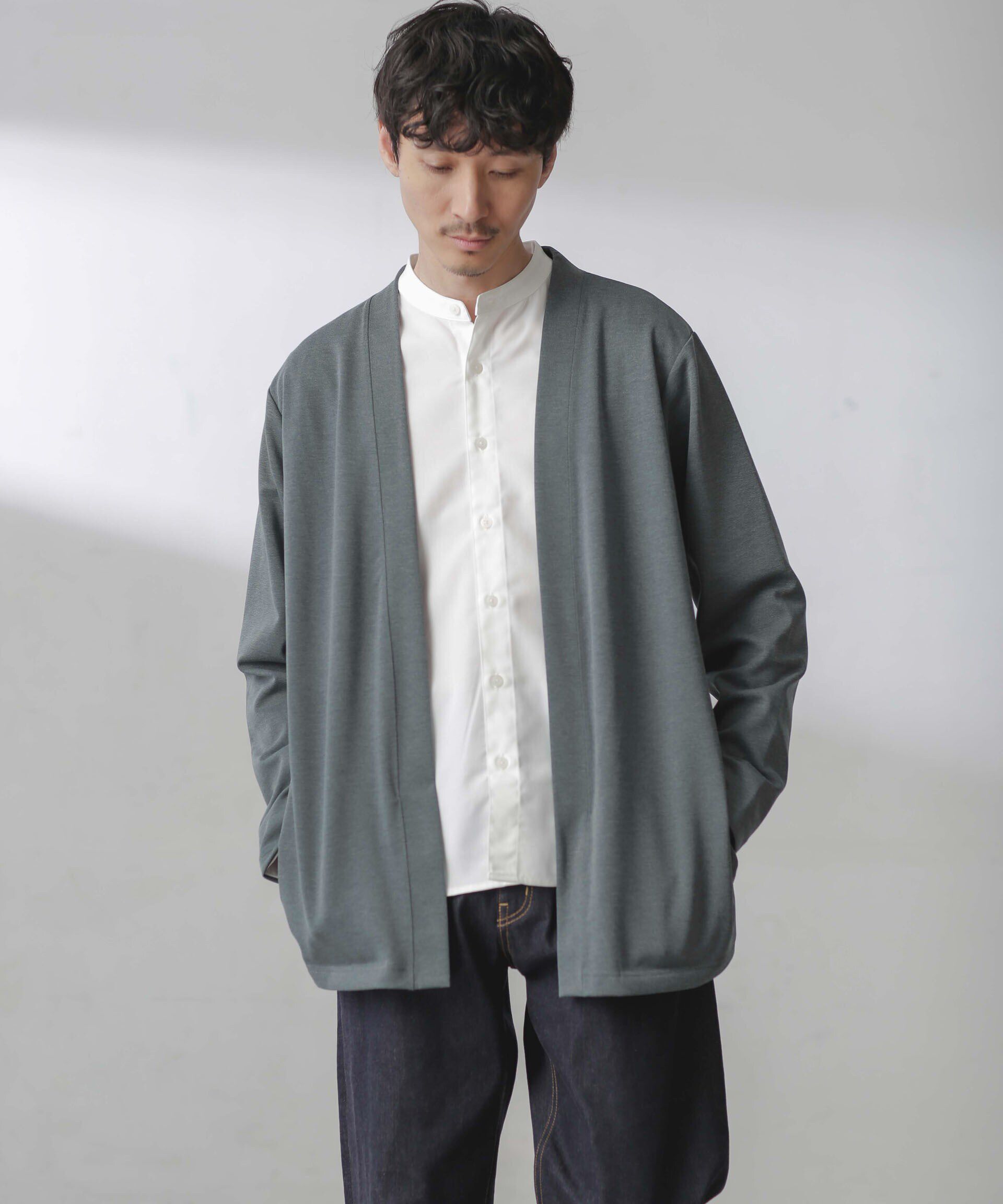 nano･universe「ダブルジャージー着流しカーディガン 24AW」|Tシャツ・カットソー|