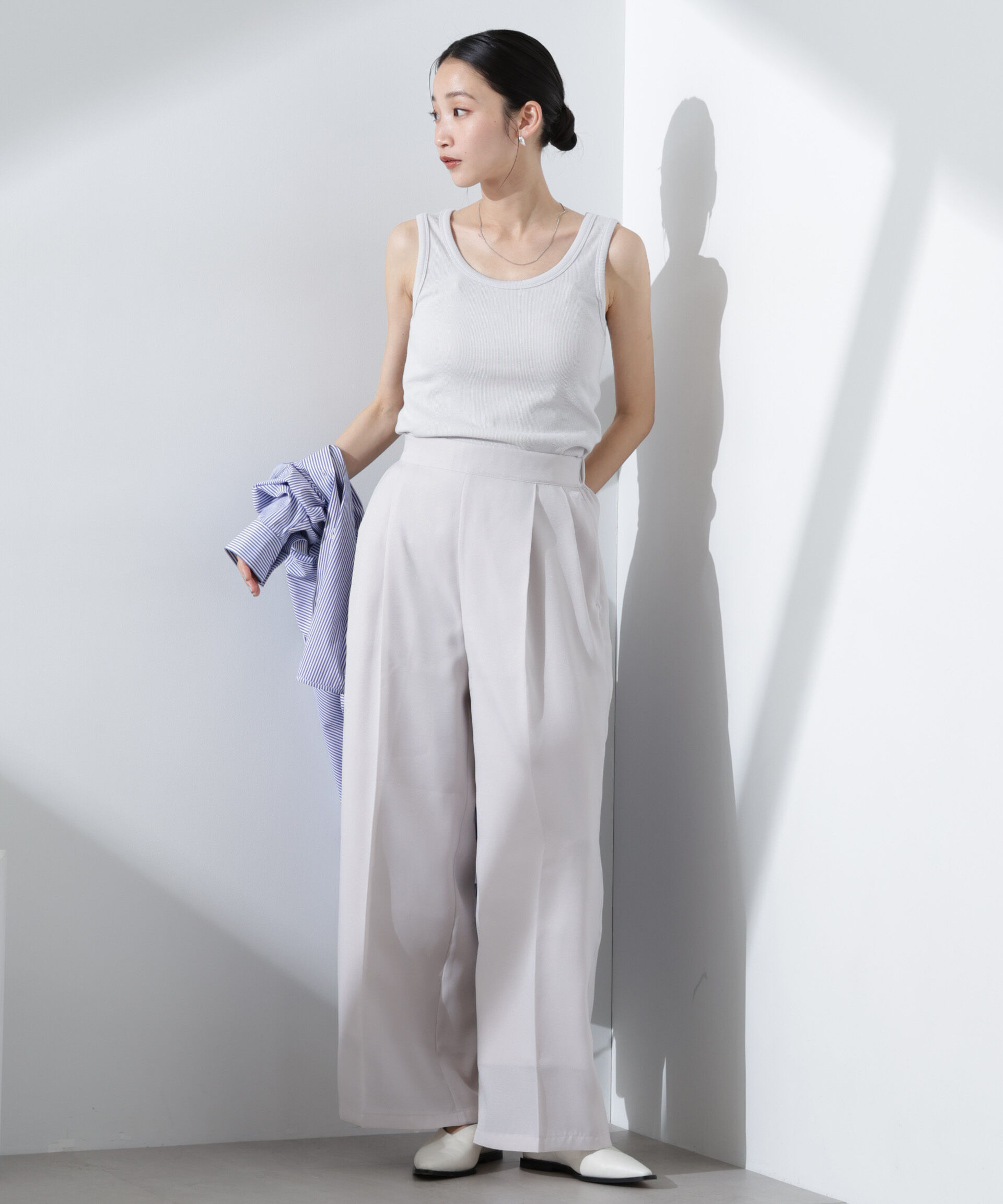 nano･universe「抗菌防臭リブタンクトップ」|Tシャツ・カットソー|