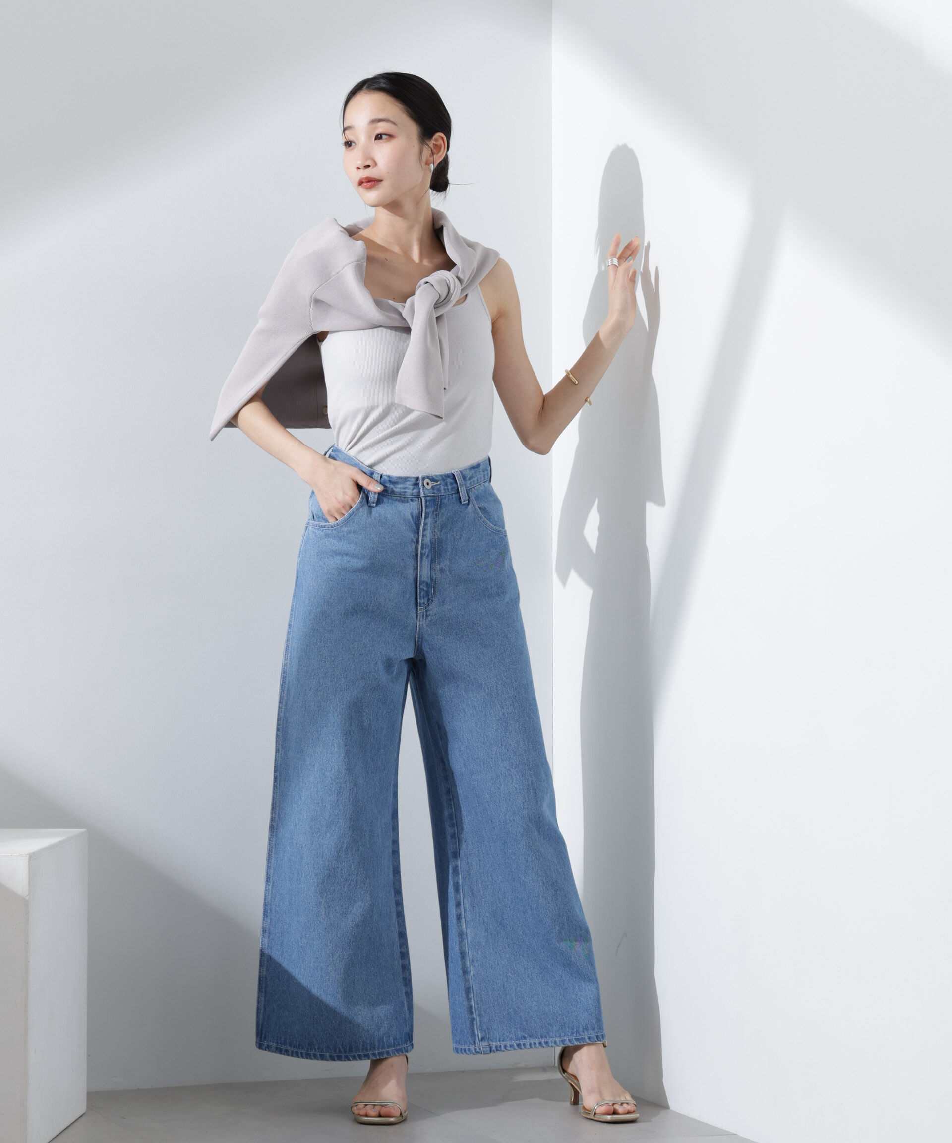 nano･universe「抗菌防臭リブカップ付きタンクトップ」|Tシャツ・カットソー|